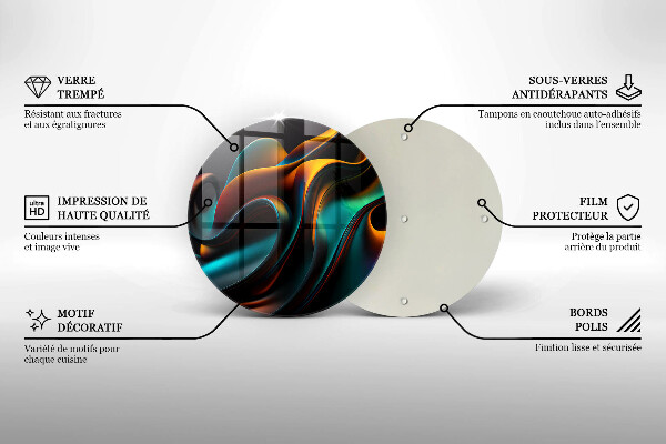 Tábua para corte Abstração colorida