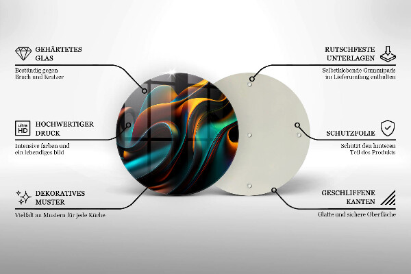 Tábua para corte Abstração colorida