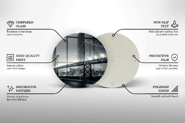 Tábua de cortar alimentos Ponte Benjamin Franklin