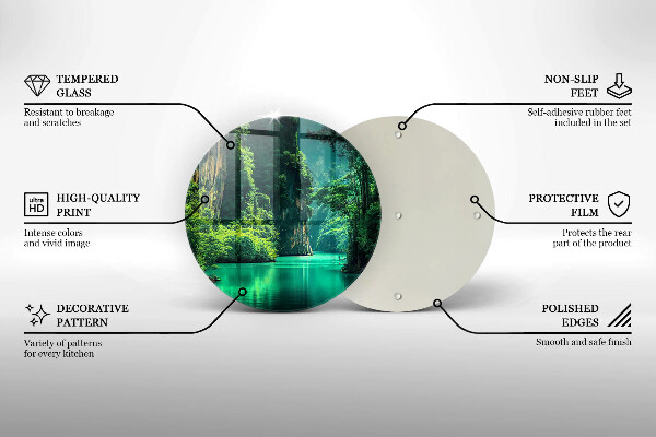 Tábua para cozinha Paisagem da lagoa