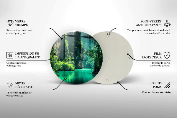 Tábua para cozinha Paisagem da lagoa