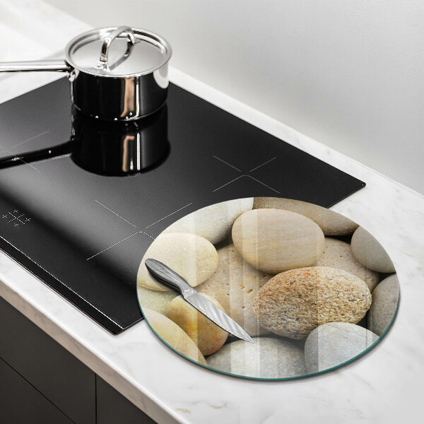 Tábua de cortar alimentos Padrão de pedras ovais