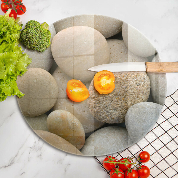 Tábua de cortar alimentos Padrão de pedras ovais