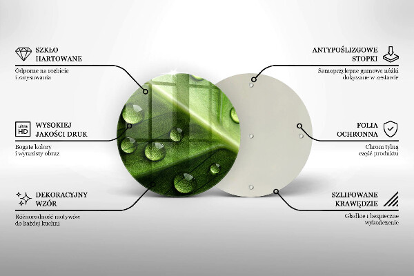 Tábua de cortar alimentos Orvalho e folha da natureza