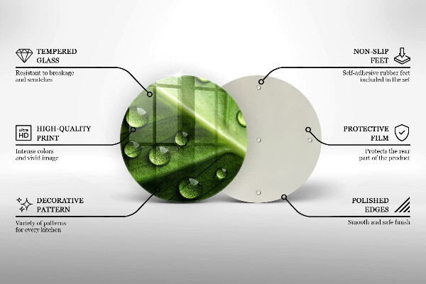 Tábua de cortar alimentos Orvalho e folha da natureza