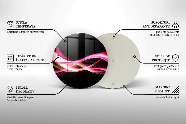 Tábua cozinha Fumaça neon abstrata