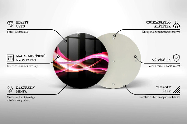 Tábua cozinha Fumaça neon abstrata