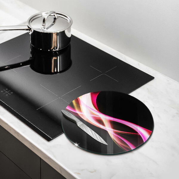 Tábua cozinha Fumaça neon abstrata