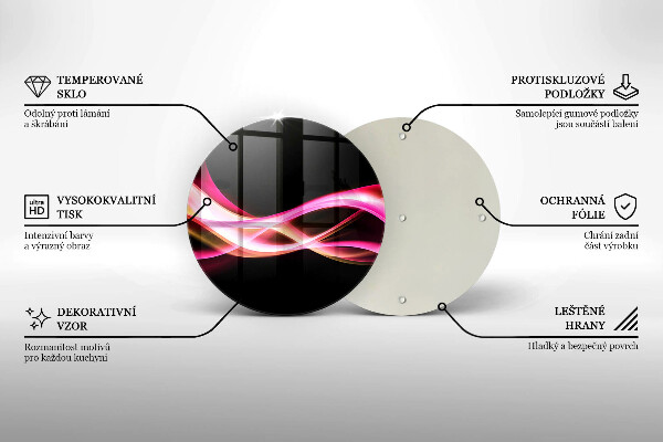 Tábua cozinha Fumaça neon abstrata