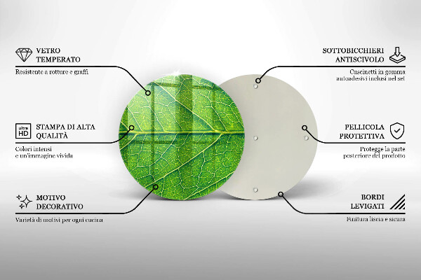 Tábua de corte de vidro Natureza das nervuras das folhas