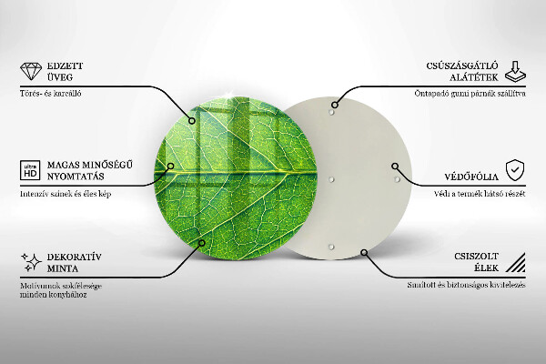 Tábua de corte de vidro Natureza das nervuras das folhas