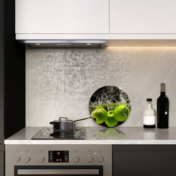 Tábua de cortar alimentos Maçãs verdes e água