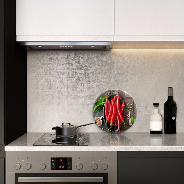 Tábua de corte de vidro Pimentas vermelhas