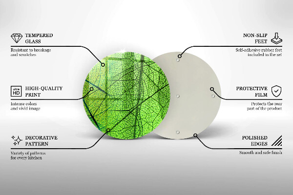 Tábua de vidro Natureza das nervuras das folhas