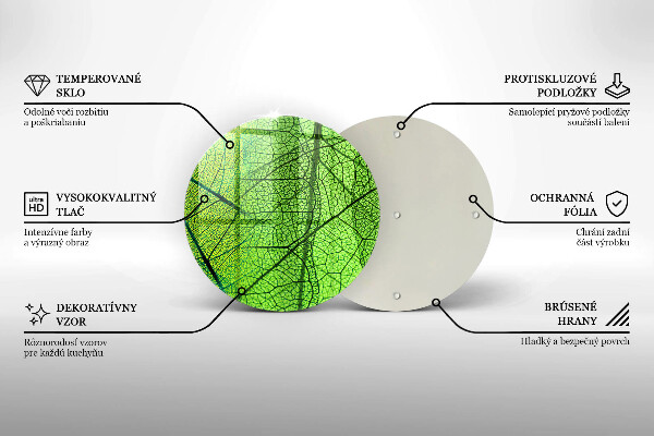 Tábua de vidro Natureza das nervuras das folhas