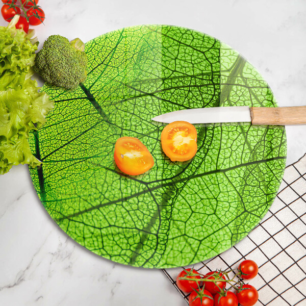 Tábua de vidro Natureza das nervuras das folhas