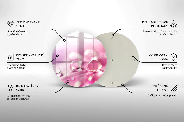 Tábua de cortar alimentos Pétalas de flores de orvalho