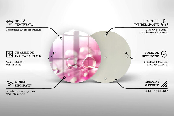 Tábua de cortar alimentos Pétalas de flores de orvalho