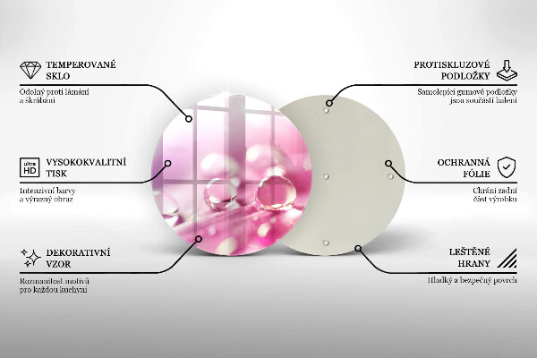 Tábua de cortar alimentos Pétalas de flores de orvalho