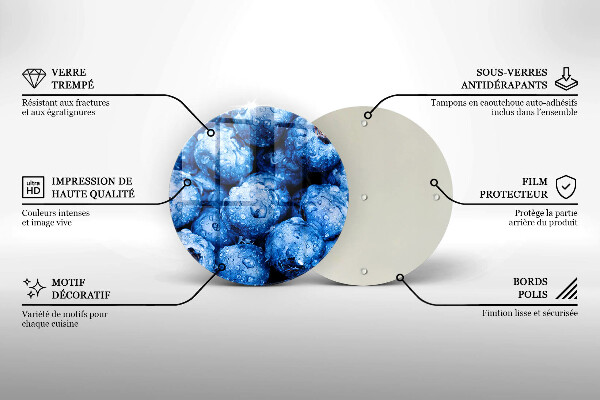 Tábua de cortar Mirtilos suculentos