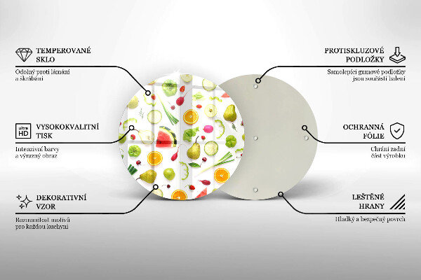 Tábua para corte Padrão de frutas e vegetais