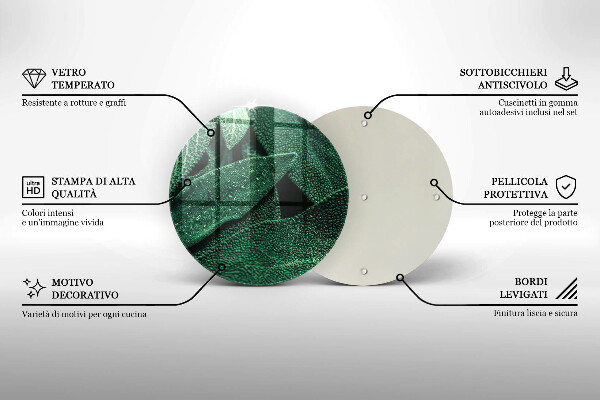 Tábua de vidro As folhas da planta