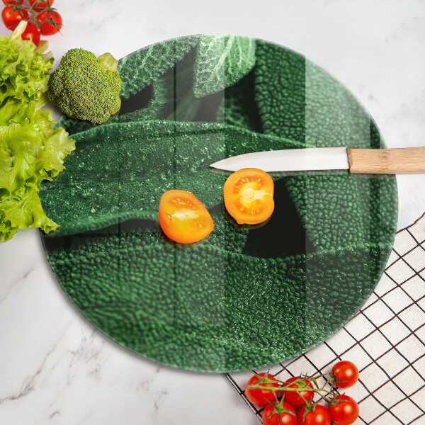 Tábua de vidro As folhas da planta