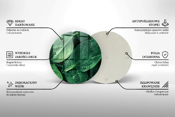 Tábua de cortar alimentos Folhas de manjericão