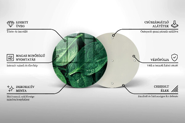 Tábua de cortar alimentos Folhas de manjericão