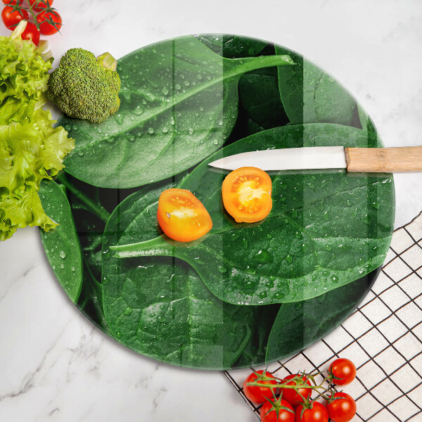 Tábua de cortar alimentos Folhas de manjericão