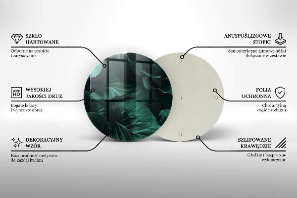 Tábua para cozinha Folhas escuras selvagens