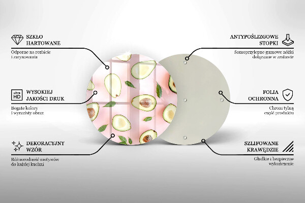 Tábua de cortar Padrão de abacate