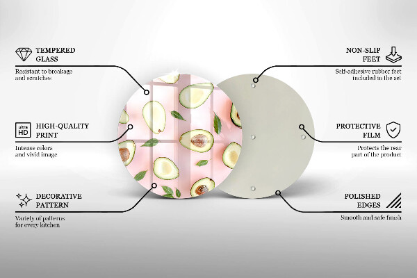 Tábua de cortar Padrão de abacate