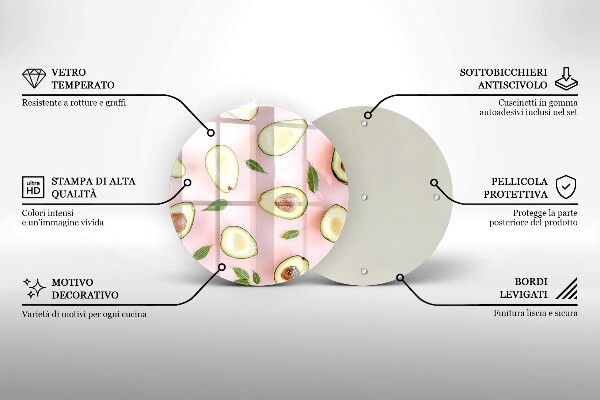 Tábua de cortar Padrão de abacate