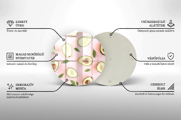 Tábua de cortar Padrão de abacate
