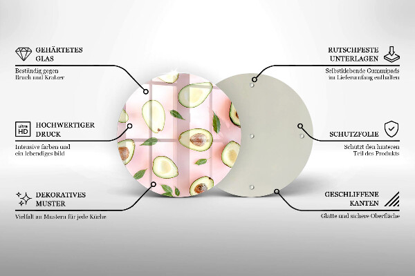 Tábua de cortar Padrão de abacate