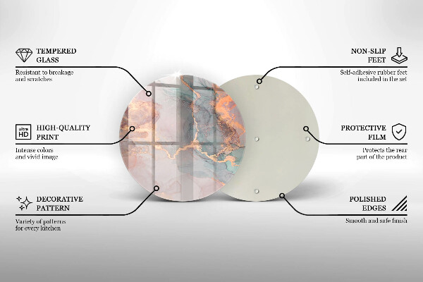 Tábua de cortar alimentos Mármore com ouro