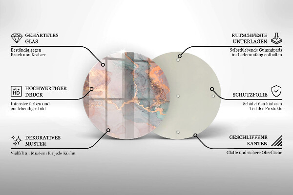 Tábua de cortar alimentos Mármore com ouro
