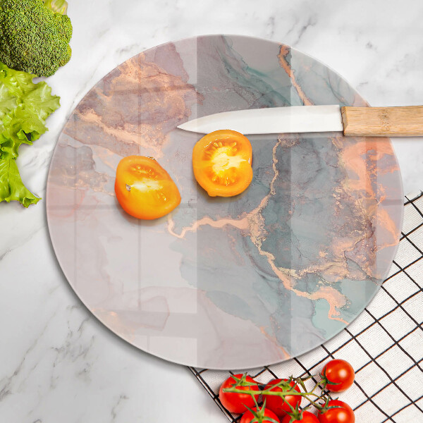 Tábua de cortar alimentos Mármore com ouro