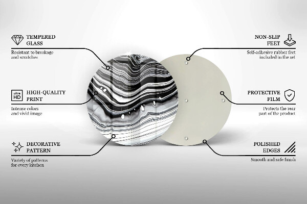 Tábua de vidro Abstração de tinta