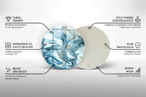 Tábua para corte Estrutura com ouro
