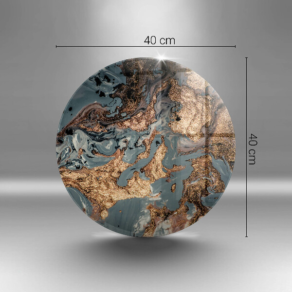 Tábua de corte de vidro Estrutura de rocha dourada