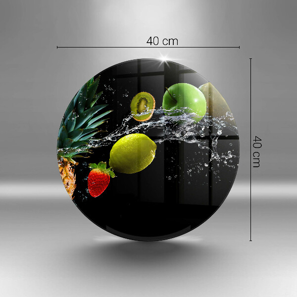 Tábua de vidro Fruta na água
