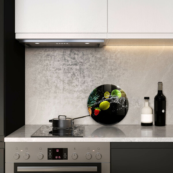 Tábua de vidro Fruta na água