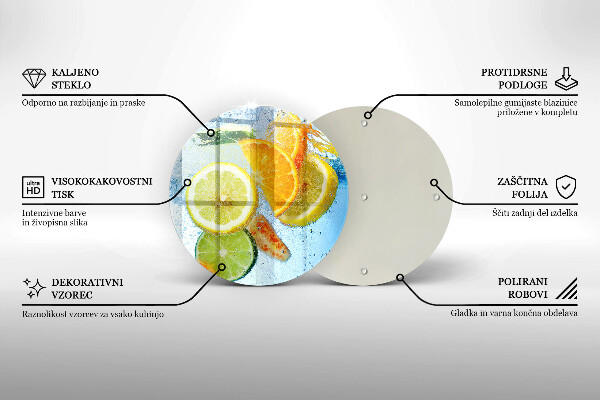 Tábua corte Água cítrica suculenta
