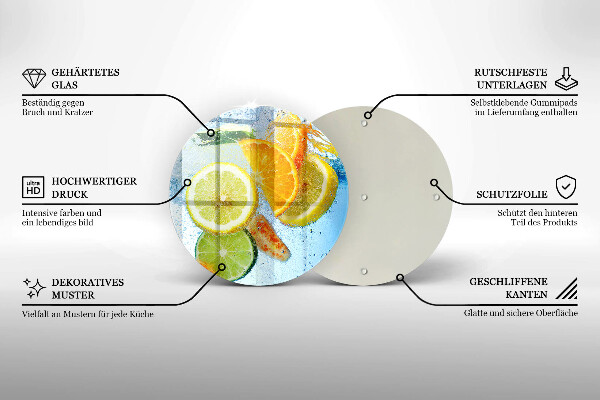 Tábua corte Água cítrica suculenta