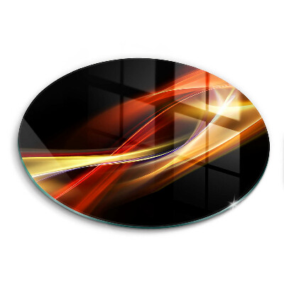 Tábua de corte de vidro Fumaça e luz abstratas