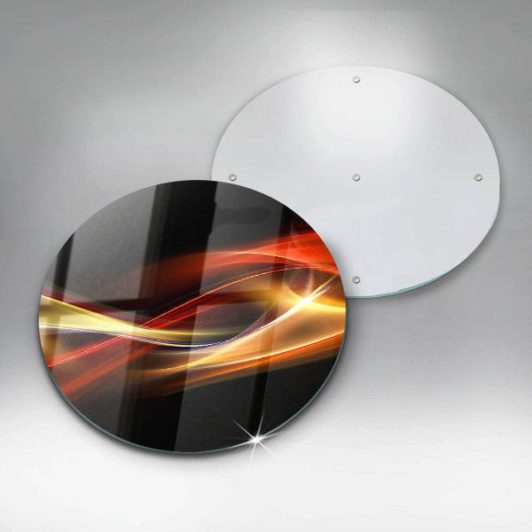 Tábua de corte de vidro Fumaça e luz abstratas