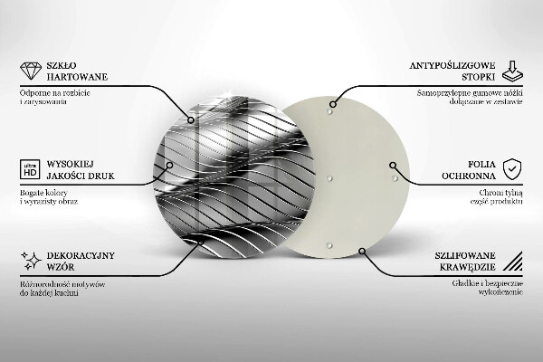 Tábua de cortar de vidro Estrutura metálica 3D