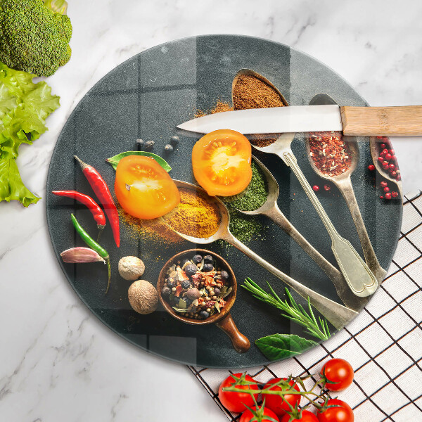 Tábua de cortar Colheres de tempero de cozinha